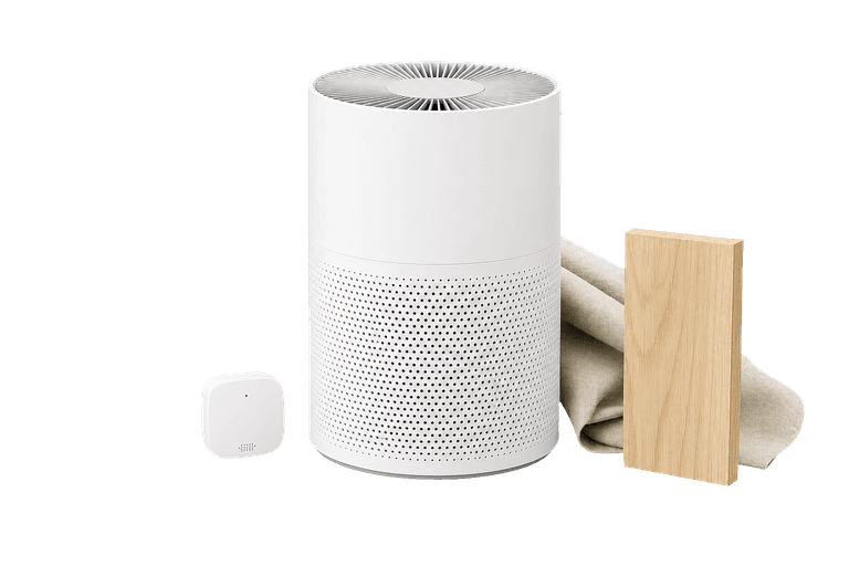 Quiet air purifier and discreet home sensor